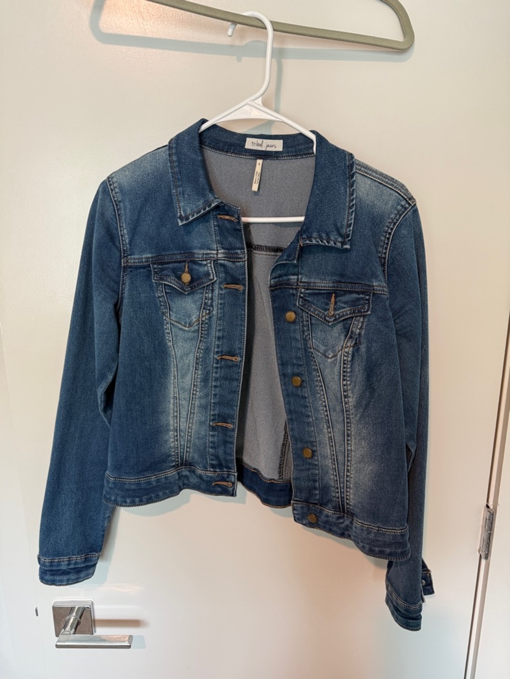 Tribal Blue Denim Jean Jacket